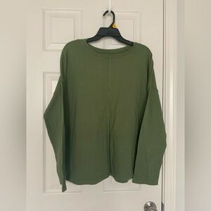 NWOT Women’s Time and Tru Olive Green Long Sleeve Tee
